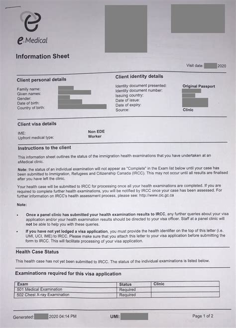 e medical tracking sheet canada.